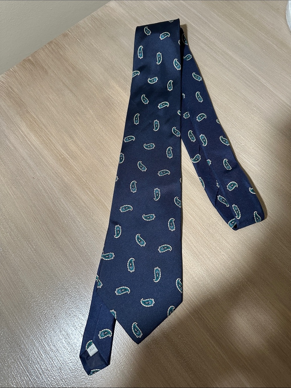 Vintage Pierre Cardin Navy Paisley Silk Tie